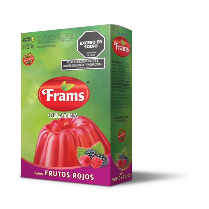 Gelatina Frutos Rojos x 26 grs