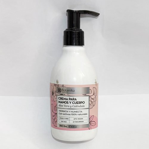 Crema para Manos y Cuerpo Aloe Vera y Calendula x 250 ml.