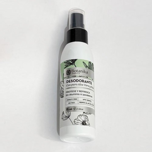 Desodorante Aloe Vera + Kale en Spray x 75 ml.