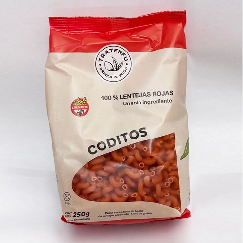 Coditos - 100% Lentejas Rojas x 250 grs.