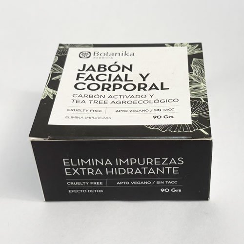 Jabón Solido Carbón Activado + Tea Tree x 90 grs.