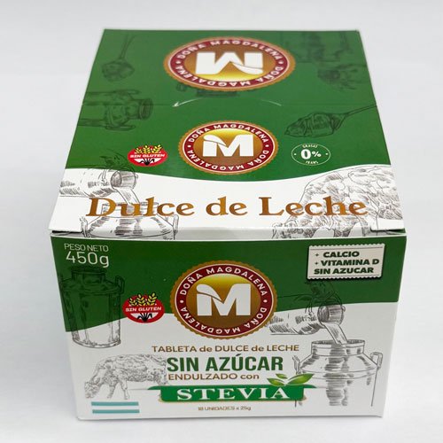 Tabletas de Dulce de Leche s/azúcar  x 18 unid.