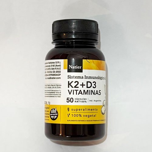 K2 + D3  (Vitaminas) x 50 caps.